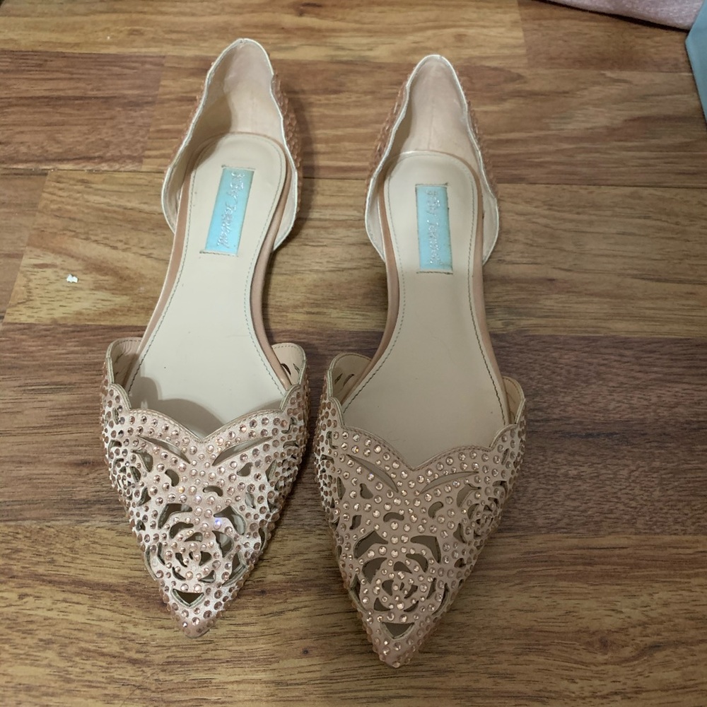 Betsey Johnson Blush pink flats.